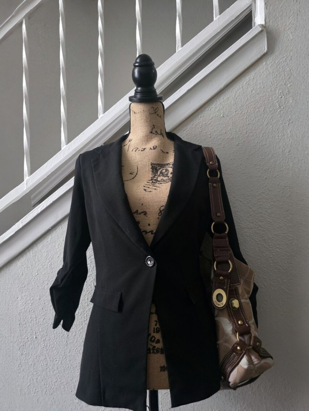 Seductions 2000s Office siren goth lace blazer Size Medium
